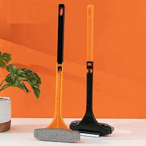 Abhaymart 2 in 1 Window Mesh Screen Cleaner Brush Wiper with Extended Handle Wet Dry DualUse for Car Window Mirror Floor Multi ColorPack of 1
