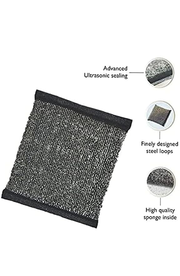 CREWBOLT Sponge Scrubber with Steel Mesh Durable Kitchen Scrub Pad for Efficient Cleaning 3 - Image 4