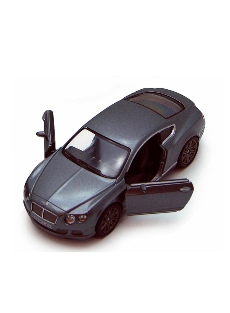 كين سمارت سيارة بنتلي كونتيننتال جي تي سبيد موديل 2012 بمقياس 1:38، مصنوعة من المعدن المصبوب، مزودة بآلية سحب للخلف وأبواب قابلة للفتح - رمادية اللون - Image 1