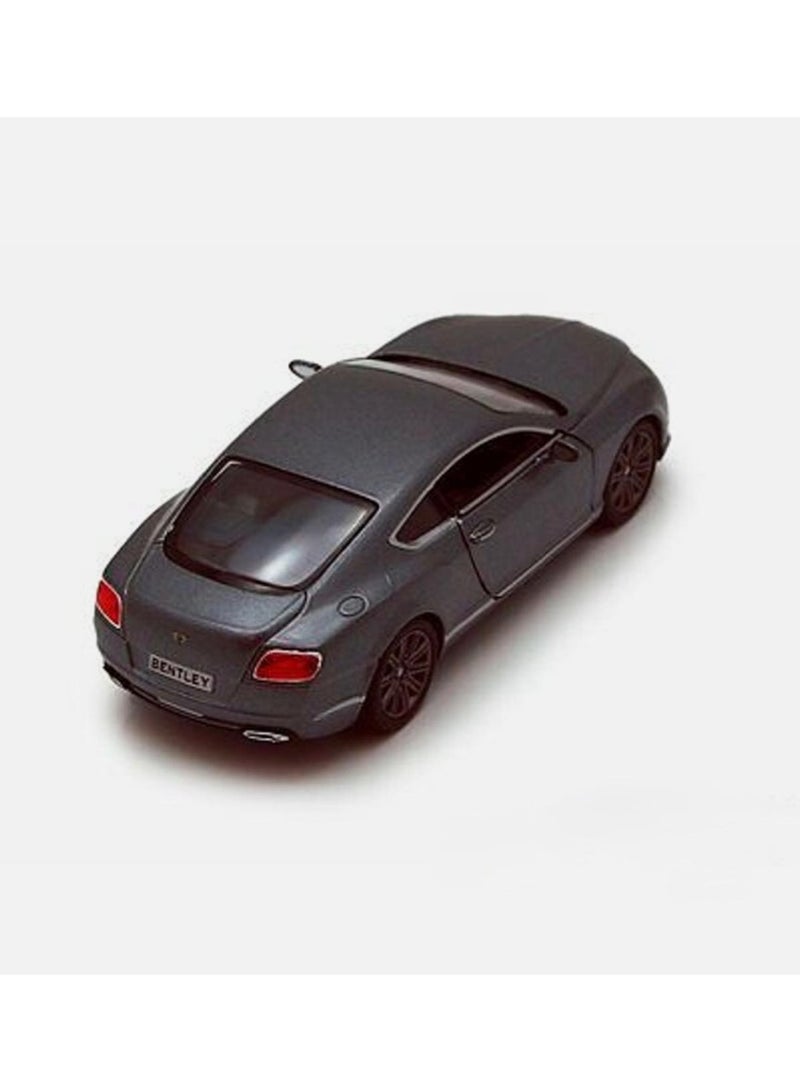 كين سمارت سيارة بنتلي كونتيننتال جي تي سبيد موديل 2012 بمقياس 1:38، مصنوعة من المعدن المصبوب، مزودة بآلية سحب للخلف وأبواب قابلة للفتح - رمادية اللون - Image 2