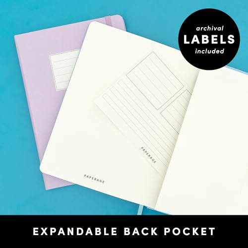 PAPERAGE Blank Journal Notebook, (White), 160 Pages, Medium 5.6 in x 8 in - 100 GSM Thick Paper – Hardcover Journaling Notebook for Work, School, Note Taking or Sketching - Image 5