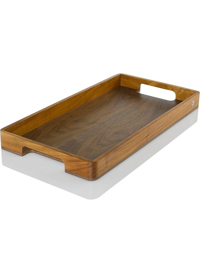 Adhoc صينية تقديم AdHoc ST21 للشاي أو القهوة أو الطعام، خشب الأكاسيا / الجوز - Image 1