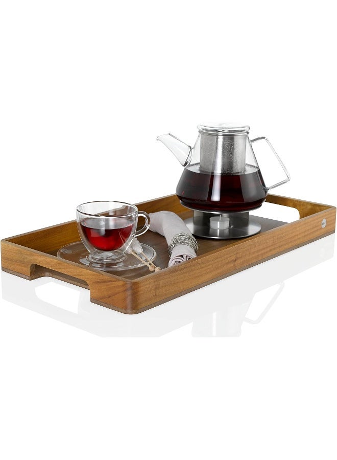 Adhoc صينية تقديم AdHoc ST21 للشاي أو القهوة أو الطعام، خشب الأكاسيا / الجوز - Image 2