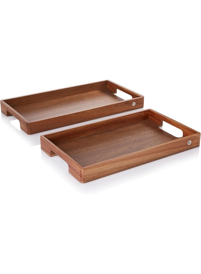 Adhoc صينية تقديم AdHoc ST21 للشاي أو القهوة أو الطعام، خشب الأكاسيا / الجوز - Image 3
