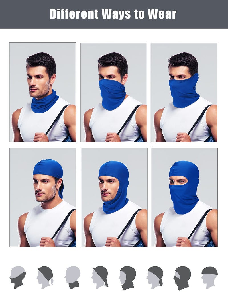 Zhanmai Ski Mask for Men Full Face Cover UV Sun Protection Face Mask Breathable Balaclava Mask Neck Gaiter for Outdoor Motorcycle Cycling (,) - Image 5