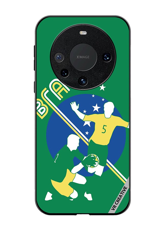 VR CREATIVE Protective Case Cover For Huawei Mate 60 Pro Plus Brazil Football Soccer Players Design Multicolour - Image 1