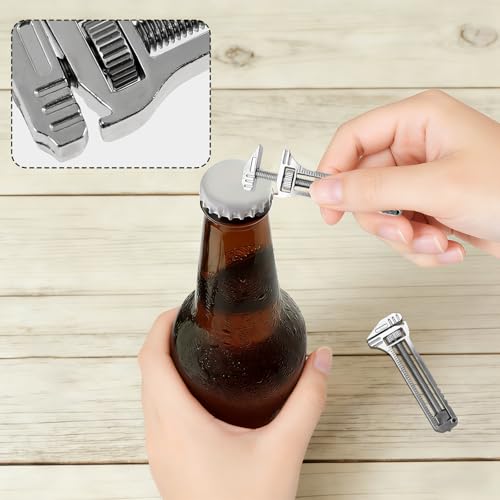 BADAO 3PCS Compact Titanium Multitool Pocket Multitool EDC Gear,Lightweight Portable Mini Multitools Keychain Tool with Adjustable Wrench,Bottle Opener,Screwdrivers&Pry Bar for Camping,Travel,Hiking,Fishing - Image 3