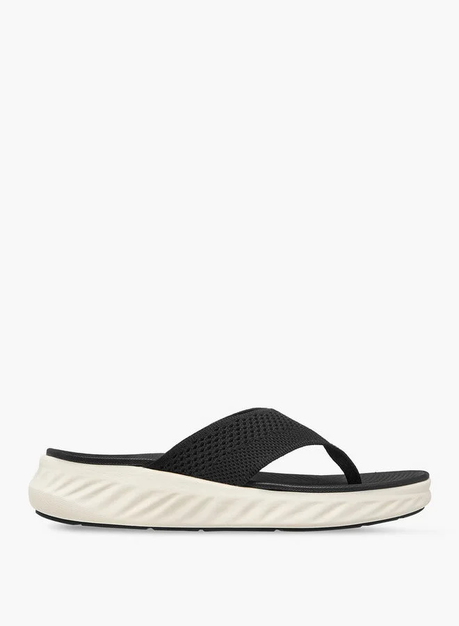 Women Textured Slip-On Thong Sandals