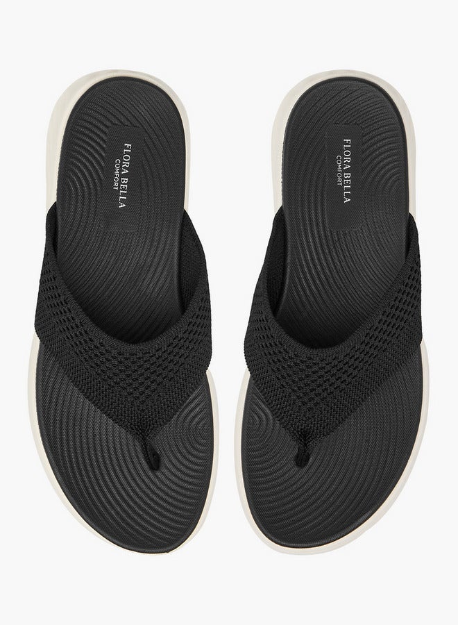 Flora Bella By Shoexpress Women Textured Slip-On Thong Sandals - Image 2