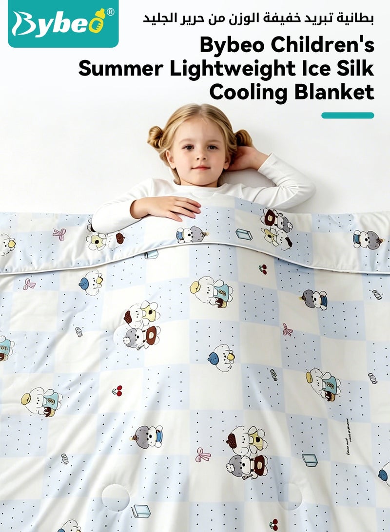 Bybeo Lightweight Baby Quilt, Soft Toddler Blankets, Kids Cooling Silk Summer Quilt for Boys and Girls, Double-Sided Cooling Blanket for Crib, Toddler Bed, Preschool, Daycare, Air-conditioned Room, and Kindergarten, Machine Washable Year-Round Bedding - Image 2