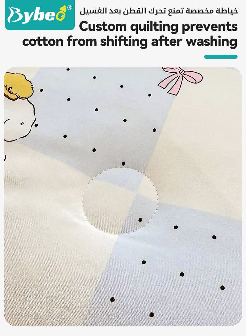 Bybeo Lightweight Baby Quilt, Soft Toddler Blankets, Kids Cooling Silk Summer Quilt for Boys and Girls, Double-Sided Cooling Blanket for Crib, Toddler Bed, Preschool, Daycare, Air-conditioned Room, and Kindergarten, Machine Washable Year-Round Bedding - Image 5