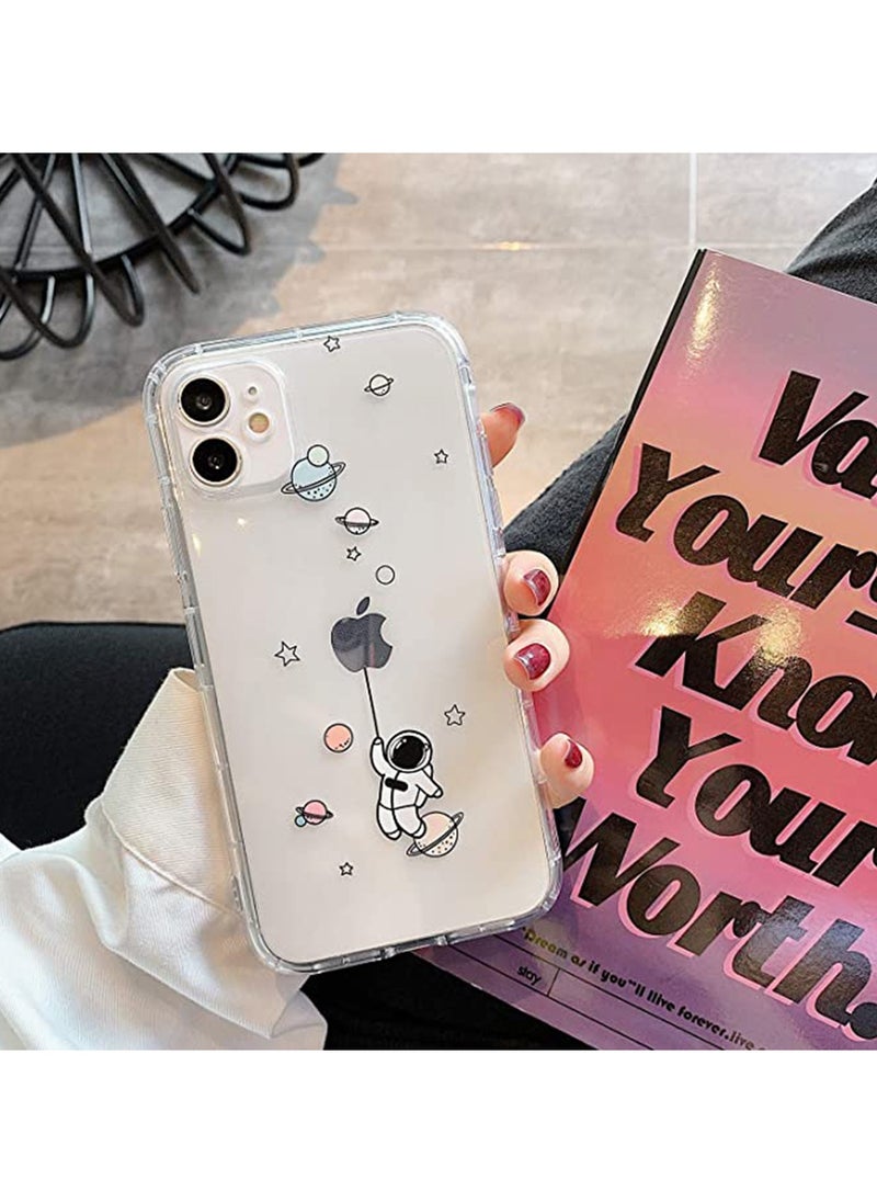 SYOSI - Compatible for iPhone 11 Case for Clear Creative Astronaut  Cartoon Pattern for Boys Girls Soft TPU Protective Slim Shockproof Case for iPhone 11 Easy Use, Precision cut - Image 1