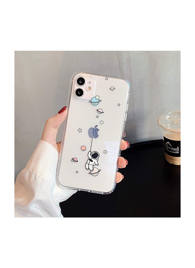 SYOSI - Compatible for iPhone 11 Case for Clear Creative Astronaut  Cartoon Pattern for Boys Girls Soft TPU Protective Slim Shockproof Case for iPhone 11 Easy Use, Precision cut - Image 1