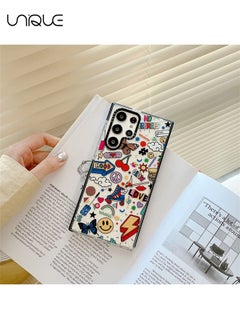 Unique Compatible for Samsung Galaxy S23 Ultra Case, Retro Aesthetic Collage Vintage Chic Vibe Hippie Indie Groovy Stickers Graphic Samsung Case Gift for Girls Women Soft TPU Slim Shockproof Protective Case  - Image 3