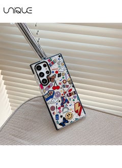 Unique Compatible for Samsung Galaxy S23 Ultra Case, Retro Aesthetic Collage Vintage Chic Vibe Hippie Indie Groovy Stickers Graphic Samsung Case Gift for Girls Women Soft TPU Slim Shockproof Protective Case  - Image 5