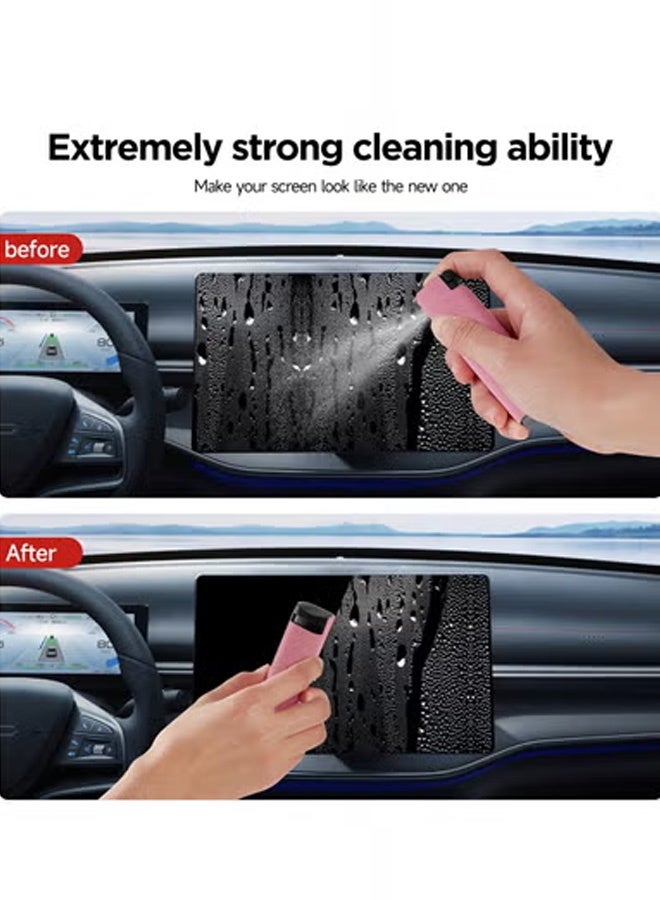 Taimi 2-Pcs All-in-One Touchscreen Cleaner, Spray and Built-in Microfiber Cloth with Clear Protective Case, Screen Cleaner for All Phones, Laptop and Tablet - Pink - Image 3