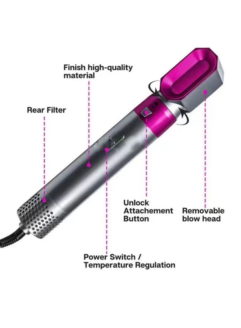 5 in1 Hot Air Brush, One-Step Hair Styling Tools Electric Hair Hot Brush, Muti-Styler for Straightener, Curling Drying