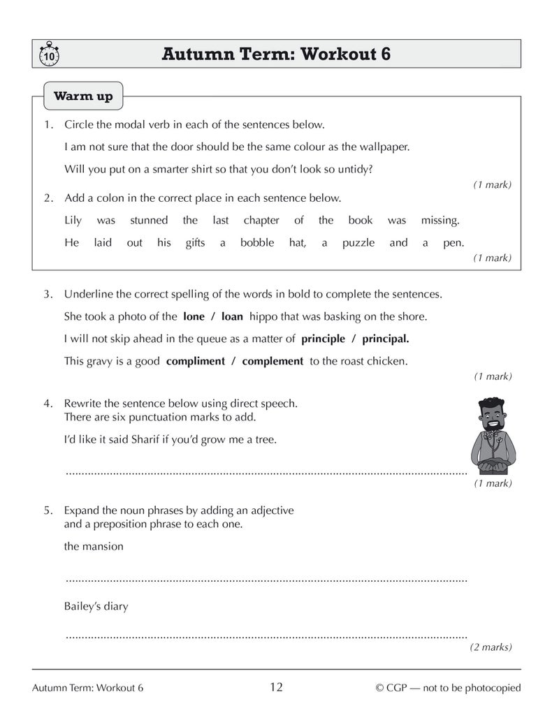 KS3 Year 9 Spelling, Punctuation and Grammar 10-Minute Weekly Workouts - Image 3