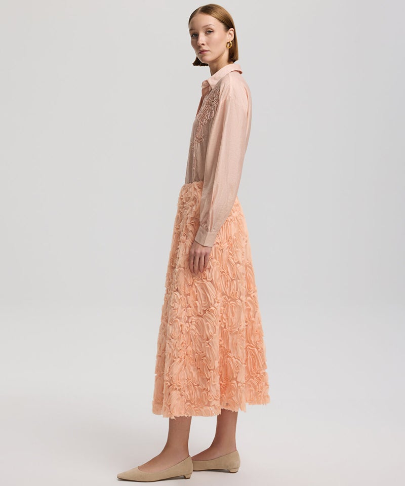 Ipekyol Textured Midi Skirt - Image 1
