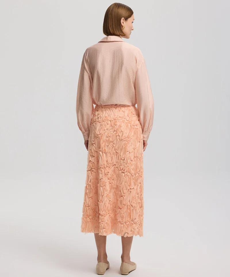 ابيكول Textured Midi Skirt