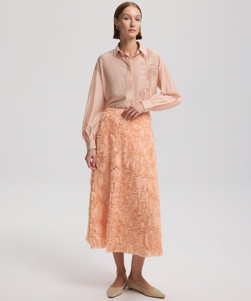 Ipekyol Textured Midi Skirt - Image 3