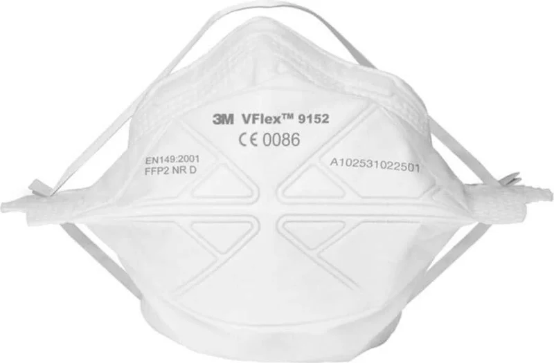 3M 9152E Ffp2 Vflex 10 Pieces Dust, Mist and Respiratory Protective Mask without Vent