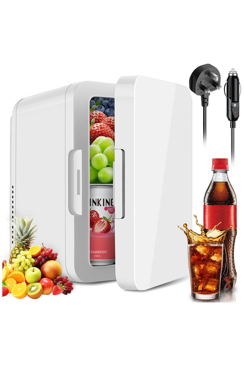 Halamine Mini Fridge, Portable Mini Refrigerator Cooler and Warmer,Compact Refrigerator for Skin Care, Cosmetics, Food, Drinks, Skincare, Breast Milk,Great for Bedroom, Office, Car, Home (White) - Image 1