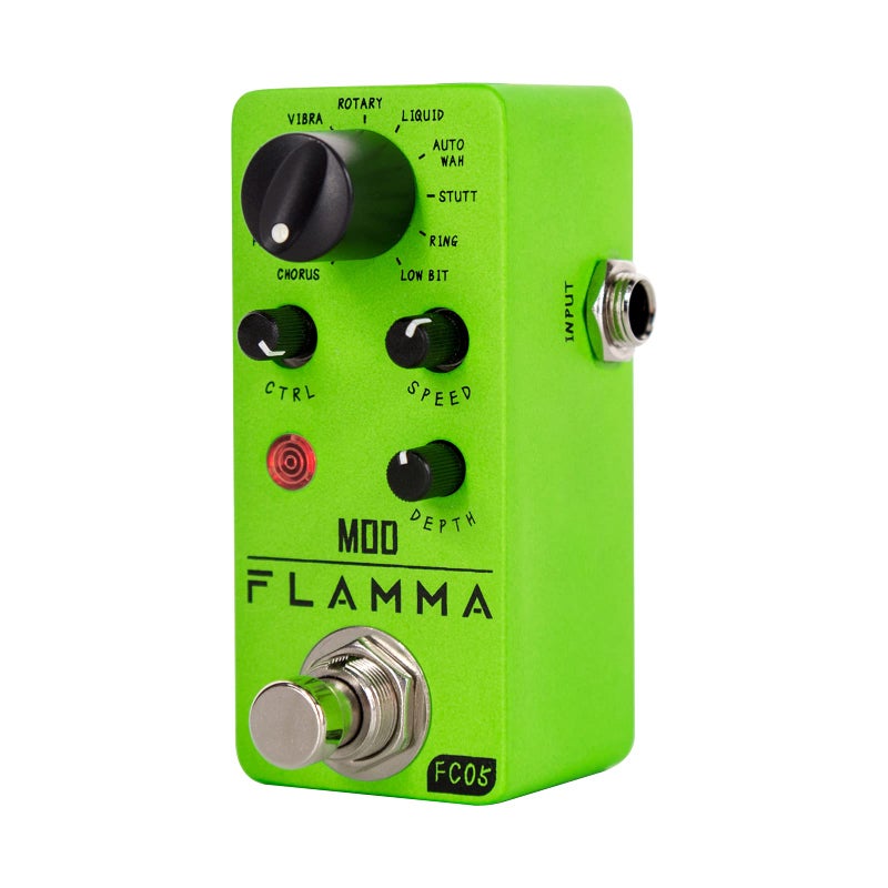 FLAMMA FC05 Mini Modulation Pedal with Chorus Flanger Tremolo Phaser Vibrato Rotary Liquid Autowah Stutter Ring LowBit - Image 1