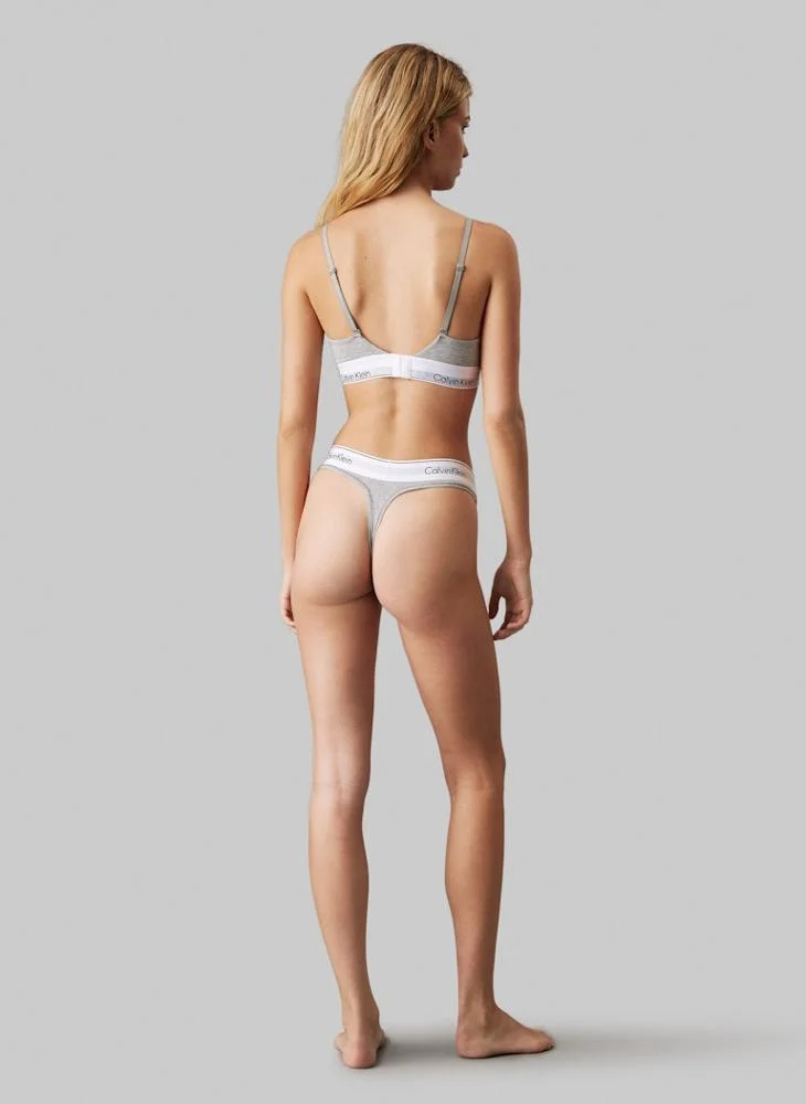 CALVIN KLEIN Plunge Neck Logo Band Bra