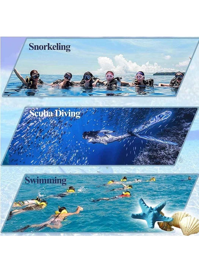 M.A&F's Diving Mask, Snorkeling Mask with Latest Dry Top Breathing System,Fold 180°Panoramic Diving Snorkeling Goggles Tempered Glass Anti-Fog Anti-Leak Snorkeling Gear for Adults and Youth - Image 4