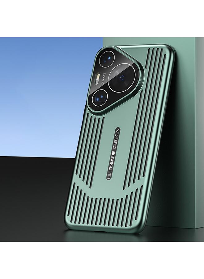 Green Tiger For Huawei Pura 70 Ice Sense Heat Dissipation Electroplating Frosted Phone Case(Light Green)