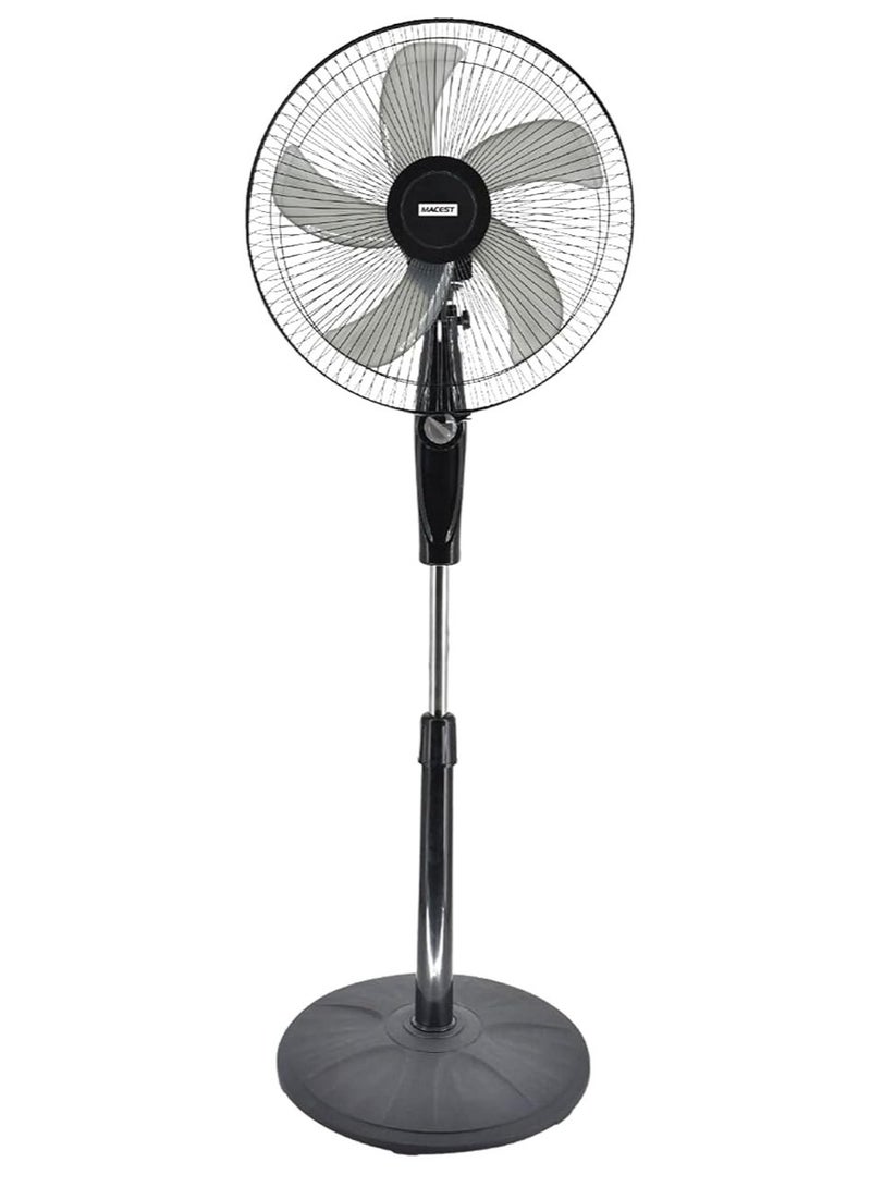 LC Standing Fan with 3 Speeds and 5 Blades, Silent Operation, 40W Black MC-41049 - Image 2