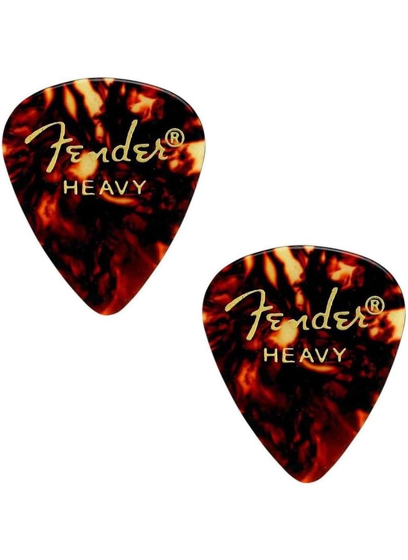 FENDER - Fender Classic Celluloid Guitar Picks 351 Shape Tortoise Shell Heavy 24Pack - Image 1