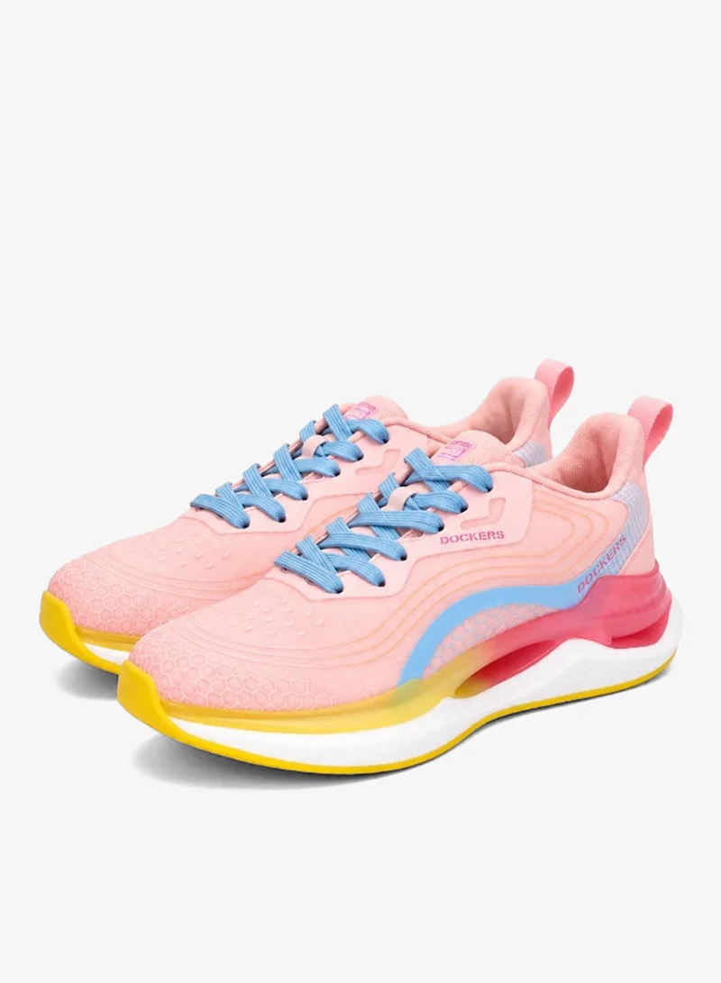 دوكرز باي جيرلي Women's Casual Sneakers, Lightweight Lace-Up Sports Shoes with Comfortable Sole – Pink