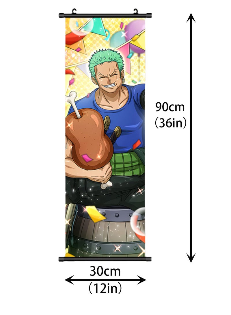 One Piece Anime Poster Wall Scroll JPN Version Anime Artwork Hanging Scroll Suitable for Home Decoration Party Decoration (90cm x 30cm HZW-22) - Image 2