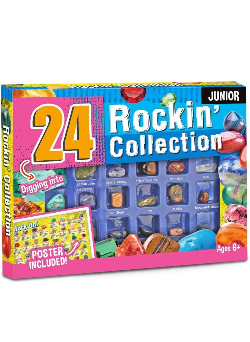 Beauenty Rock Stone Collection Science Kit,24pcs  - Image 1