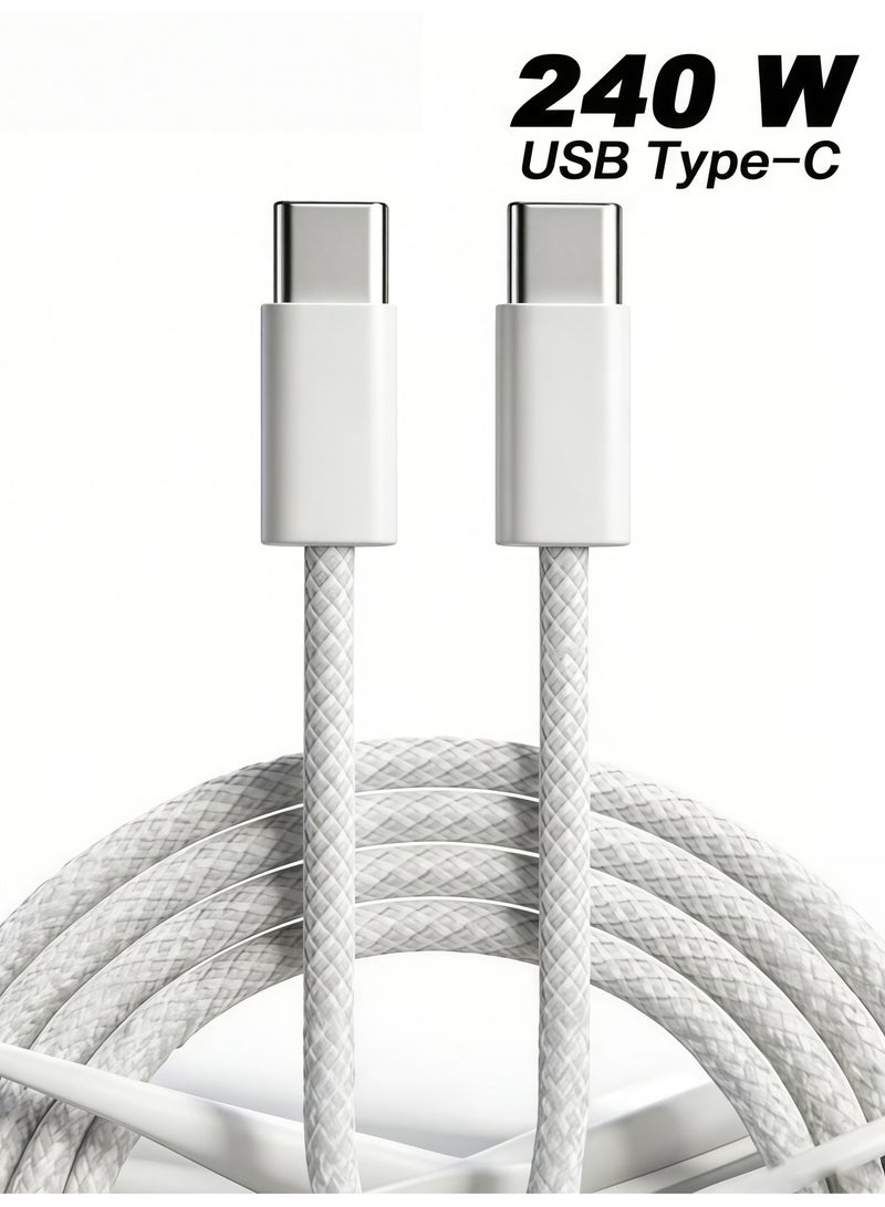 BlueHole 240W USB C Cable 2M Braided 48V 5A Power Delivery PD3.1 Fast Charge USB Type C Cable For iPhone 17 16 15 Series Macbook Pro Air M4 M3 M2 M1 iPad Pro Dell XPS Galaxy S25 S24 S23 Ultra Xiaomi Huawei Lenovo Asus - Image 2