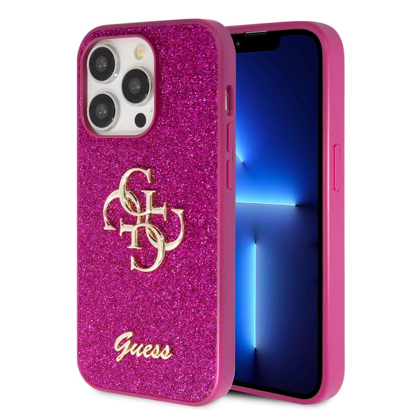 CG MOBILE Guess Fixed Glitter Case For iPhone 15 Pro Max Purple