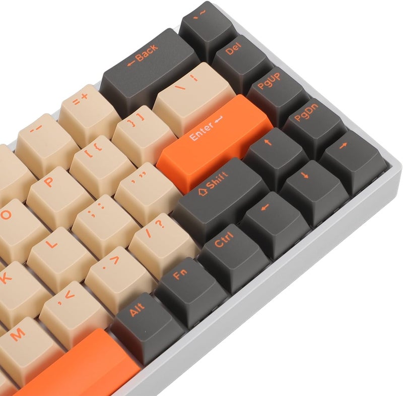60 Percent Mechanical Keyboard 68 Keys, Wired Gaming Keyboard with RGB Backlit, Ergonomic Red Switch Type C Keyboard for Computer with USB Port, Hot Swappable Full Key - Image 4