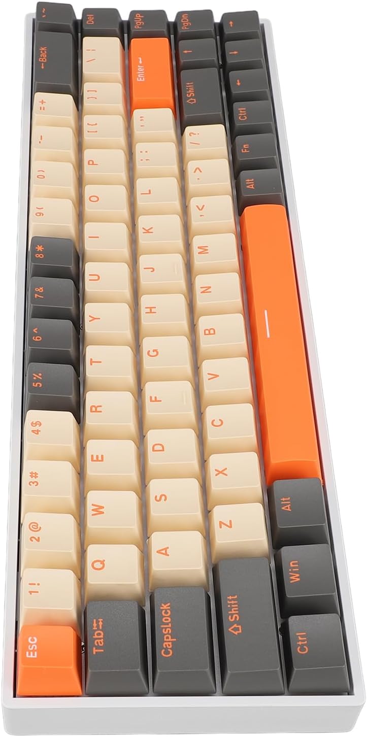 60 Percent Mechanical Keyboard 68 Keys, Wired Gaming Keyboard with RGB Backlit, Ergonomic Red Switch Type C Keyboard for Computer with USB Port, Hot Swappable Full Key - Image 5