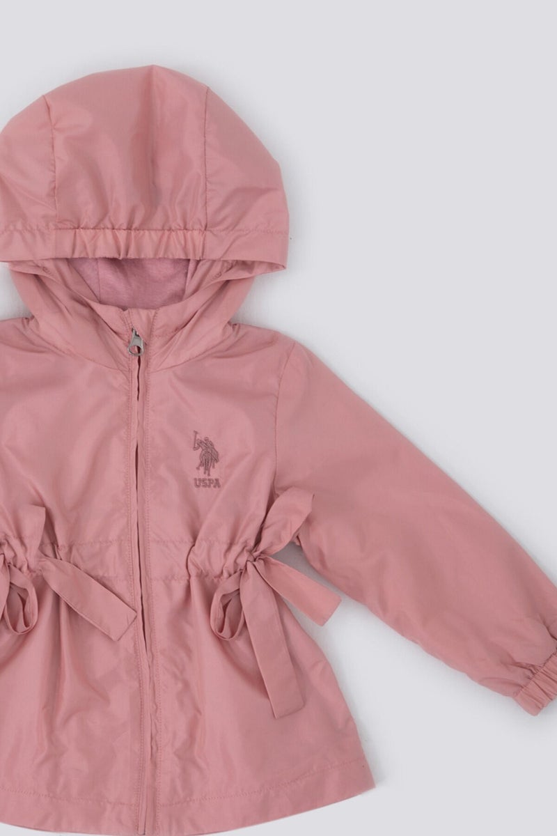 U.S. Polo Assn. Pink Baby Girl Raincoat - Image 3