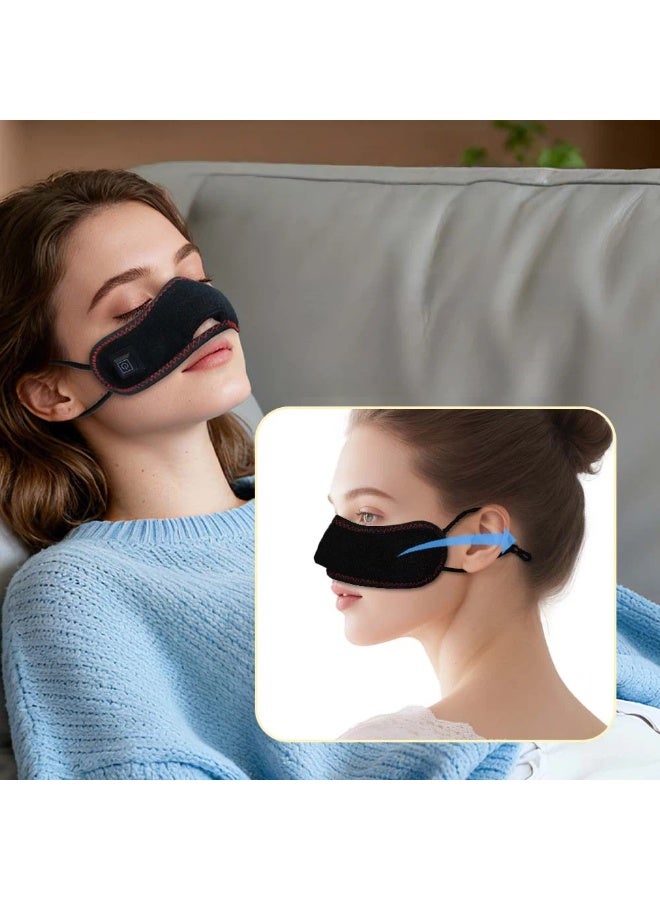 general USB Rechargeable Red Light Nasal Therapy Mask - 16 LED Lights 3 Gears Heating Sinus Relief & Rhinitis Congestion Relief Mask - Image 1