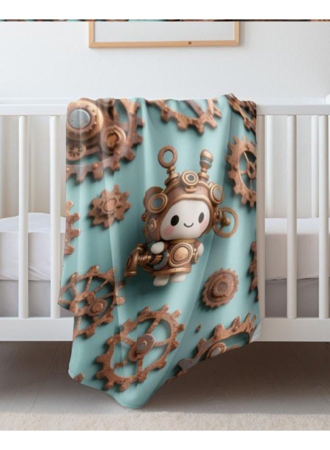 general Baby and children's cartoon flannel thin blanket (warm and comfortable, suitable for sleep, game use) 70cm*100cm - Image 3