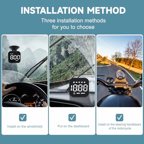 KAOLALI G4S Car HUD Heads Up Display, GPS Digital Speedometer with Speed MPH Compass Driving Direction Fatigue Driving Reminder Overspeed Alarm Trip Meter for All Vehicles (White) - Image 4
