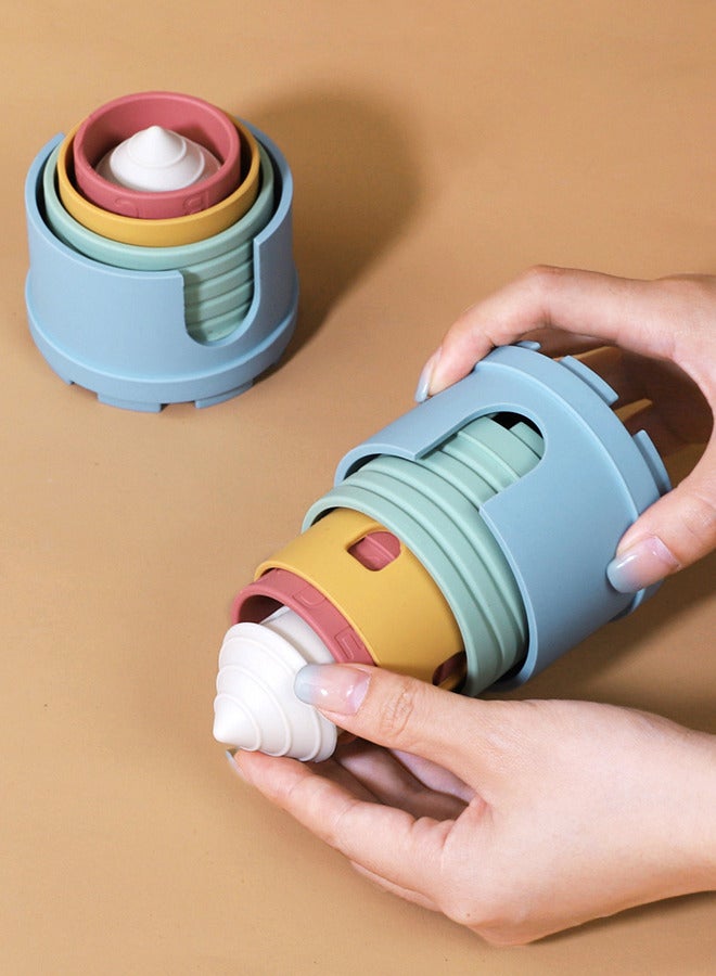 Silicone Stacking Castle Toy Baby Teething Toys - Image 2