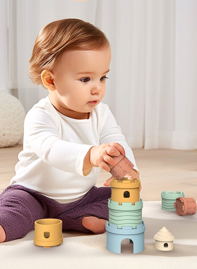 Silicone Stacking Castle Toy Baby Teething Toys - Image 4
