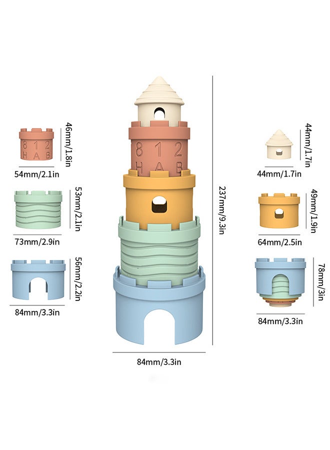 Silicone Stacking Castle Toy Baby Teething Toys - Image 5