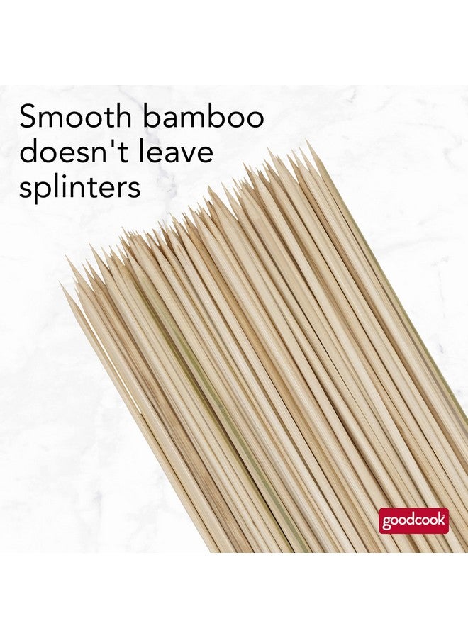GoodCook Everyday 12-Inch Bamboo Skewers, 100-Count, Wooden Skewers for Grilling, Shish Kabob, BBQ, and Kebabs, Durable Single-Point Ends, Versatile Skewer Sticks for Cooking and Crafts - Image 2