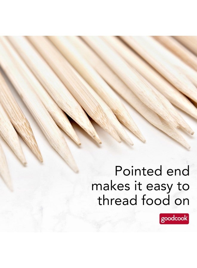 GoodCook Everyday 12-Inch Bamboo Skewers, 100-Count, Wooden Skewers for Grilling, Shish Kabob, BBQ, and Kebabs, Durable Single-Point Ends, Versatile Skewer Sticks for Cooking and Crafts - Image 1