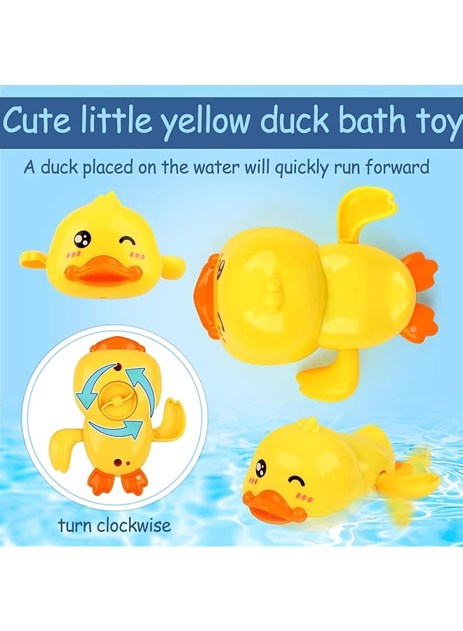 erorex Toddler Bath Toys Safety Bath Ducky Toy Set 8Pcs Cute Duck Baby Bathtub Toys Water Gun Toy Shower - Image 5